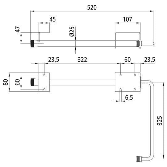Door ret., stl. w/ Dacromet zinc flake coating
