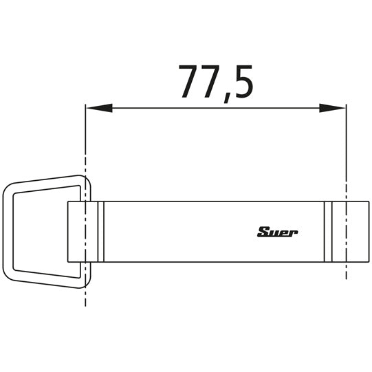 Clamping strap VG 75073, length 77.5 mm, f. spade holder