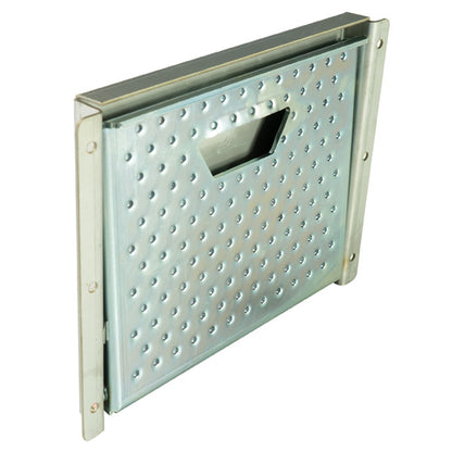 Suer built-in folding steps, SS tray, galvanised tread surface