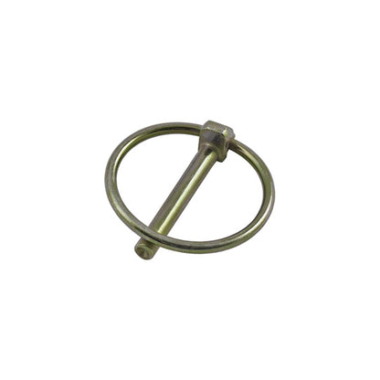 Folding pin, galvanised, 6 mm, round spring washer