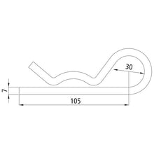 Fjädersprint, enkel, elförzinkad, 7 mm