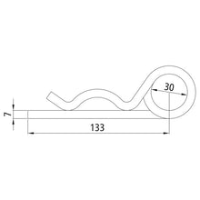 Fjädersprint, dubbel, elförzinkad, 7 mm