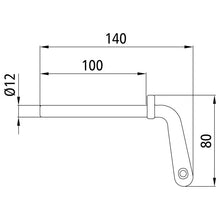 Socket pin 12 x 100 mm, raw
