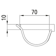Rörformad låssprint, rostfritt stål, bult-Ø 10 mm, bultlängd 70 mm