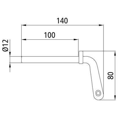 Socket pin 12 x 100 mm, hot-dip galvanized