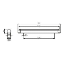 Mudguard roller blind, w/ 2 ctrholders and mtg. rail