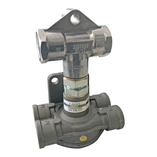 Quick-release valve w/ two-way valve, 4 parallel connections