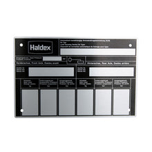 Nameplate for pneumatic ALB controller