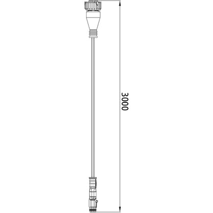 EBS GEN4 AUX connection cable, 3 m, bayonet, f. COLAS/ILAS, DIN