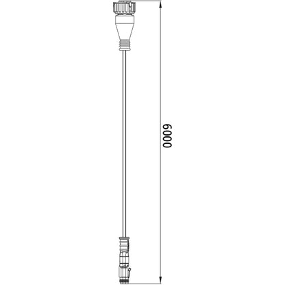EBS GEN4 AUX anslutningskabel, 6 m, bajonett, f. COLAS/ILAS, DIN