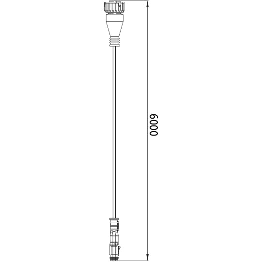 EBS GEN4 AUX connection cable, 6 m, bayonet, f. COLAS/ILAS, DIN