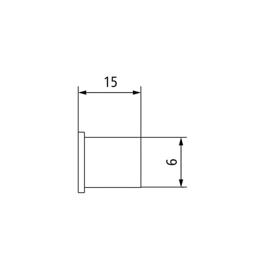 Support sleeve for plastic pipe 8 x 1.0