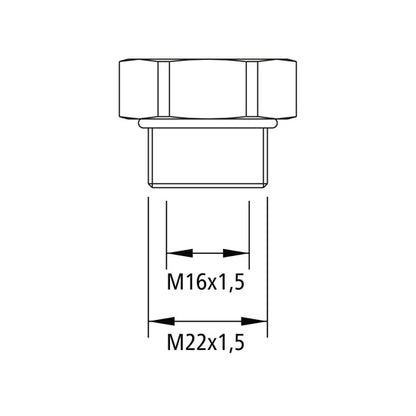Reducer M22 x 1.5/M16 x 1.5