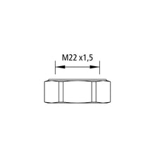 Lock nut w/ O-ring M22 x 1.5