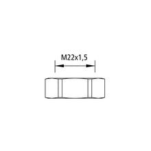 Lock nut w/out O-ring, M22 x 1.5