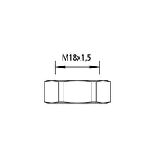 Lock nut w/out O-ring, M18 x 1.5