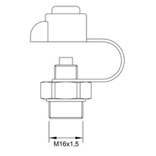 Test connection M16 x 1.5, ISO 3583