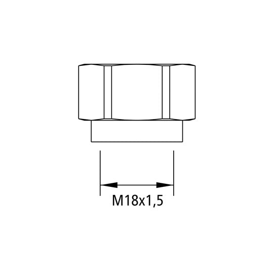 Union nut, M18 x 1.5