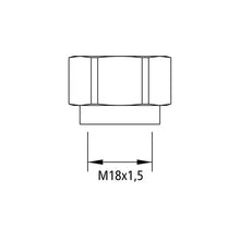 Union nut, M18 x 1.5