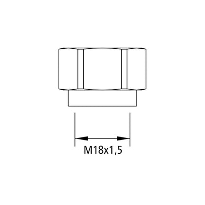 Union nut, M18 x 1.5