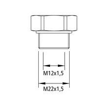 Reducer M22 x 1.5/M12 x 1.5