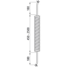 Electric coil, open end, 0.45 - 2.5 m, 11-core