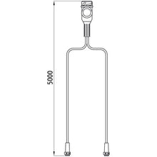 Supply cable, 13-pin plug, 2 x 5-pin bayonet, 5000 mm