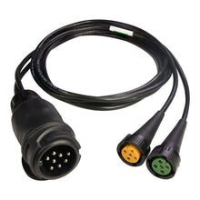 Supply cable, 13-pin plug, 2 x 5-pin bayonet, 5000 mm