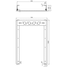Bracket f. electrical and air connections, raw