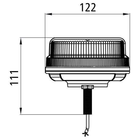 FABRILcar® Beacon LED 42-440, 12/24 V, 0.3 m, open end, flat