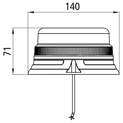 FABRILcar® Beacon LED 42-440, 12/24V, 0.3m, flat, open end