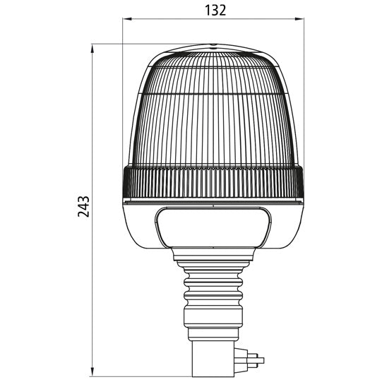 FABRILcar® Beacon LED 42-440, 12/24V, DIN connection, high/flex