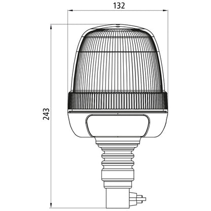 FABRILcar® Beacon LED 42-440, 12/24V, DIN connection, high/flex