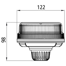FABRILcar® Beacon LED 42-440, 12/24V, DIN connection, flat/shor