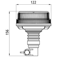 FABRILcar® Beacon LED 42-440, 12/24V,flat,flexi. DIN connection