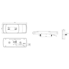 FABRILcar® combination rearlight LED 41-201, 12/24V,R,0,3m,7-pi