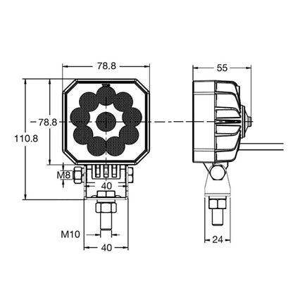 FABRILcar® WorkFab I 1600, 1.5m, open end, w/ switch