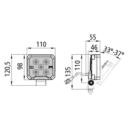 FABRILcar® WorkFAB II LED 2000, 12/24 V,1.5 m,2000 lm,Superseal