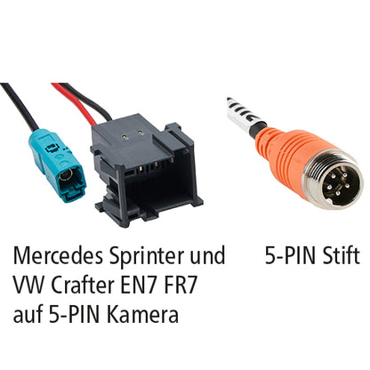 LUIS adapter MB Sprinter EN7 FR7+VW Crafter to 5-PIN cameras