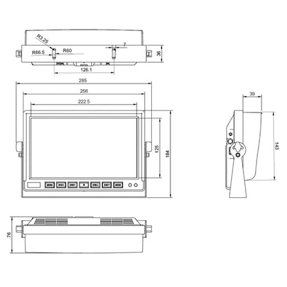 LUIS 10" Quad-Monitor Professional HD, resolution 1024x600 pixe