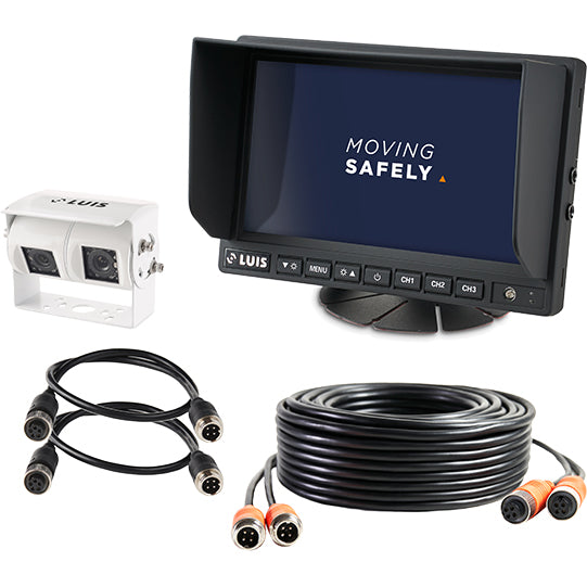 LUIS camera twin system 7" Professional, white, cable 20 m