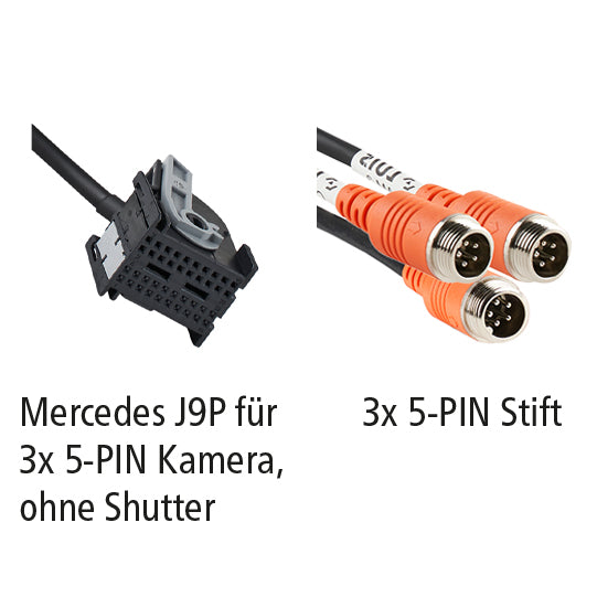 LUIS adapter cable Mercedes J9P for 3x5-PIN camera, w/o shutter