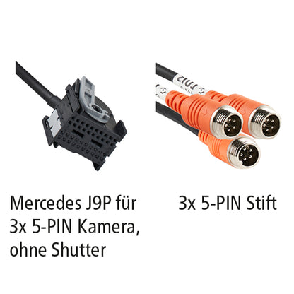 LUIS adapter cable Mercedes J9P for 3x5-PIN camera, w/o shutter