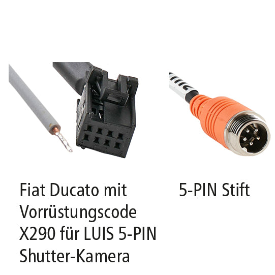 LUIS adapter Fiat Ducato w/ code X290 5-PIN shutter cameras