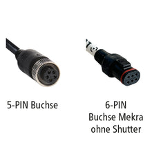 LUIS 5-PIN socket to Mekra 6-PIN socket, without shutter