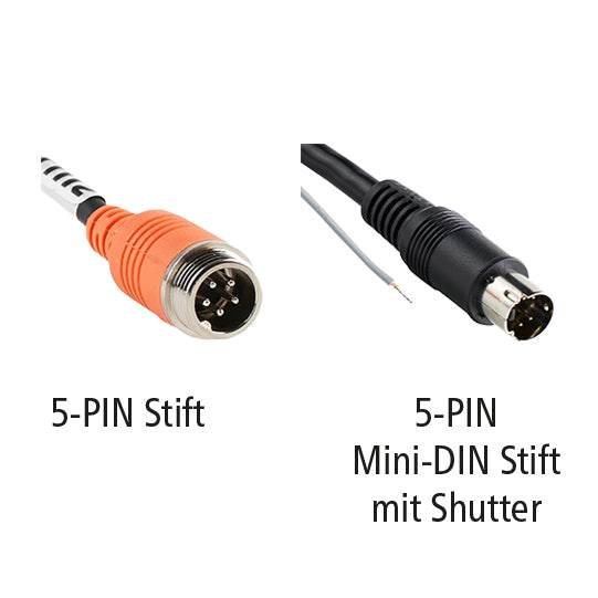 LUIS adapter Mini-DIN (pin) to 5-PIN (pin), with shutter