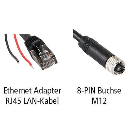 LUIS Ethernet adapter RJ45/M12 8-PIN socket