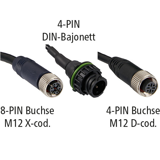 LUIS Y-Ethernet cable 6 m, M12 X-cod. 8-PIN/M12 D-cod. 4-PIN