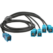 LUIS adapter for mini Fakra (4-way) to 4x Fakra (1-way)