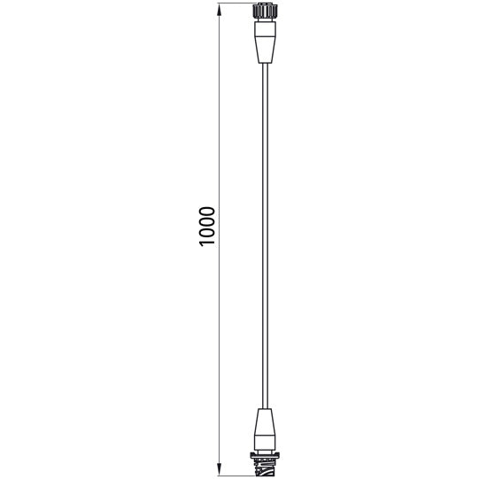 Extension cable, 7-pin AMP, 1 m, fully occupied